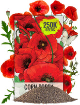 Seed Needs corn poppy seeds packaging shows resealable pouch for long-lasting freshness