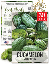 Seed Needs Cucamelon seeds packet with illustration for easy planting planning.
