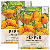 Seed Needs Jamaican Yellow Chili seeds packet front for planning your home garden