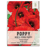 Seed Needs red poppy seeds pack front for vibrant garden color