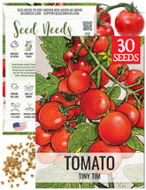 Seed Needs Tiny Tim seed pack shot with vibrant illustration for planning a compact container garden