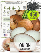 Seed Needs Walla Walla onion seed pack front, open-pollinated heritage seeds for home gardens.