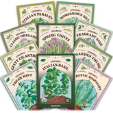 Seedboy Genovese basil seeds for fresh salads and garnishes.