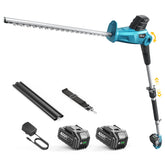 Seesii cordless hedge trimmer with 20 inch blade for fast, clean cuts.
