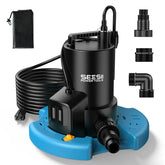 Seesii pool cover pump with automatic on/off keeps a covered pool dry and ready