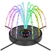 SEIRMEP solar fountain with glass panels for durable outdoor use and efficient sun capture
