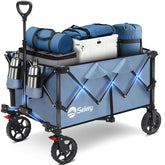 Sekey collapsible wagon in blue showing generous cargo space for gear