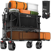 Sekey heavy-duty double-decker wagon with extender supports large loads on any terrain.