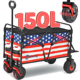 Sekey wagon cart with big terrain wheels for stable sand and grass transport