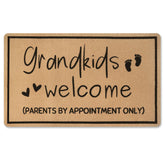 SELORY grandkids welcome doormat front view, invites guests with a playful Nana and Papa message.