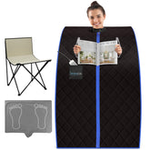 SereneLife compact infrared sauna for at-home relaxation in a small space.