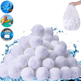SETHVILL filter balls pack in reusable bag for eco-friendly pool filtration.