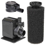 Seuenelf DP430 pump in outdoor-install powers a small fountain for steady water movement
