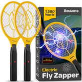 SEWANTA electric fly swatter in action, delivering a clean zap for indoor and outdoor use