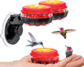 SEWANTA handheld glass hummingbird feeder set for palm feeding.