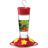 SEWANTA 10oz glass hummingbird feeder with clear nectar view and durable design.