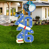sewrung 3.5ft 2026 graduation yard sign with stakes for outdoor celebrations.