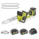 SEYVUM 12in electric chainsaw blade cutting with precision for fast trimming