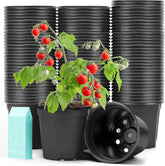 Sfee 4-inch black nursery pot ready for seedling growth