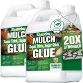 Shabebe Mulch Glue bottle ready for strong outdoor bonding of mulch