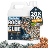 Shabebe Rock Glue spray application delivers quick gravel and mulch coverage.