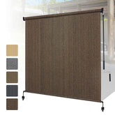 Shade&Beyond outdoor roller shade with spliced design blocks sun glare and adds privacy.