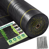 Shade&Beyond weed barrier roll laid out in a garden bed for quick weed suppression.