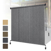 Shade&Beyond outdoor roller shades with splicing design offer privacy and sun control.