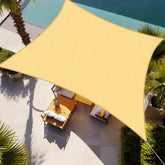 Shade&Beyond rectangle sun shade sail 12x16 in sand, stylish outdoor shade.