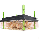 Shaledig chick brooder plate with 12x16 heating area keeps chicks warm.