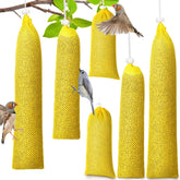 Shappy Finch Sock Feeder in yellow, large size, easy outdoor finch feeding.