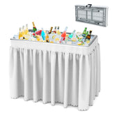 SHAREWIN folding ice cooler table assembly shows quick setup and portable design