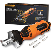 Sharp Pebble electric chainsaw sharpener tool enabling quick, precise sharpening.