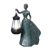 Sheaifun fairy garden statue with solar lantern lights your twilight yard
