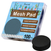 Shemist drainage mesh screen close-up, 2-inch round keeps soil in while water drains smoothly.