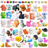 ShenJoy mini resin animals in varied styles for vibrant fairy garden displays.