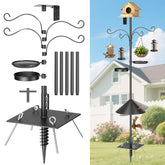 SHIJING 92-inch bird feeder pole with reinforced base for wind stability.