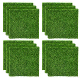 Shindel 12-pack artificial grass tiles for dollhouses add realistic greenery for crafts.