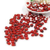 Shindel wooden ladybugs self-adhesive 100-pack for quick home decor.