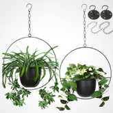 Shineloha hanging planter with 5.5-inch pot for stylish indoor greenery