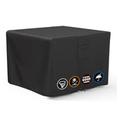 SHINESTAR square fire pit cover provides snug fit for 28-30 inch pits protecting from rain.