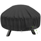 SHINESTAR round fire pit cover fits 22-32 inch pits securely for versatile protection.