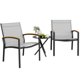 Shintenchi 3-piece patio bistro set rocking chairs for outdoor relaxation
