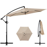Shintenchi offset umbrella frame offers durable shade for patios and decks.