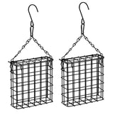 Shitailu two-pack suet bird feeders attract woodpeckers and tits for enjoyable yard birdwatching.