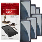 SHKIBY rat glue traps 6-pack front view ready for quick indoor setup.