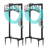 Shomextol two-pack butterfly hose holder front view for sleek garden organization.
