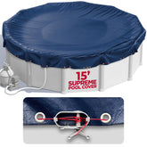 Shop Square 15ft round pool cover protects from debris with durable supreme mesh