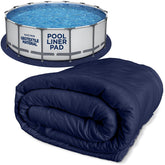 Shop Square 18-Foot Pool Liner Pad close-up shows durable geotextile material for puncture protection.