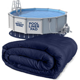 Shop Square 27ft pool liner pad protects against punctures for above-ground pools.